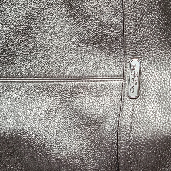 🌟Rare🌟Coach Pewter Color Leather Large Hobo Bag - Picture 2 of 14
